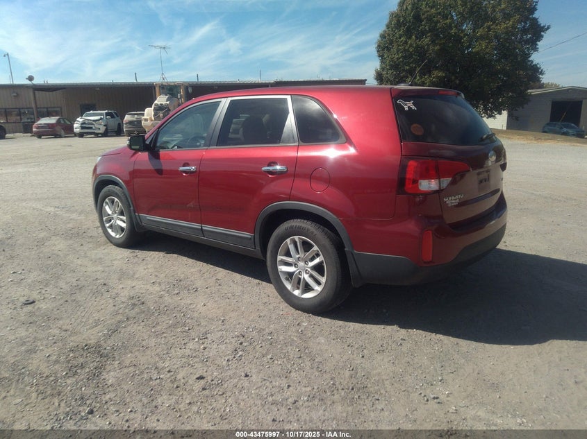 Vin: 5xykt3a6xeg532748, lot: 43970934, kia sorento lx 20143