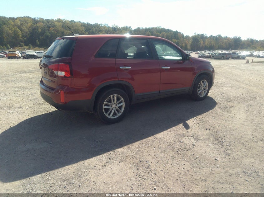 Vin: 5xykt3a6xeg532748, lot: 43970934, kia sorento lx 20144