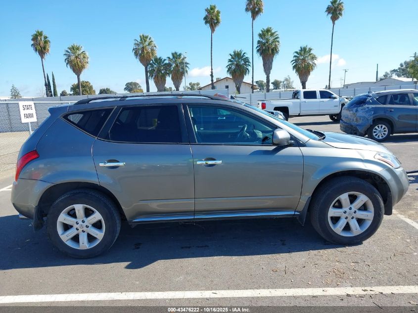 2006 Nissan Murano Sl VIN: JN8AZ08W26W535697 Lot: 43476222