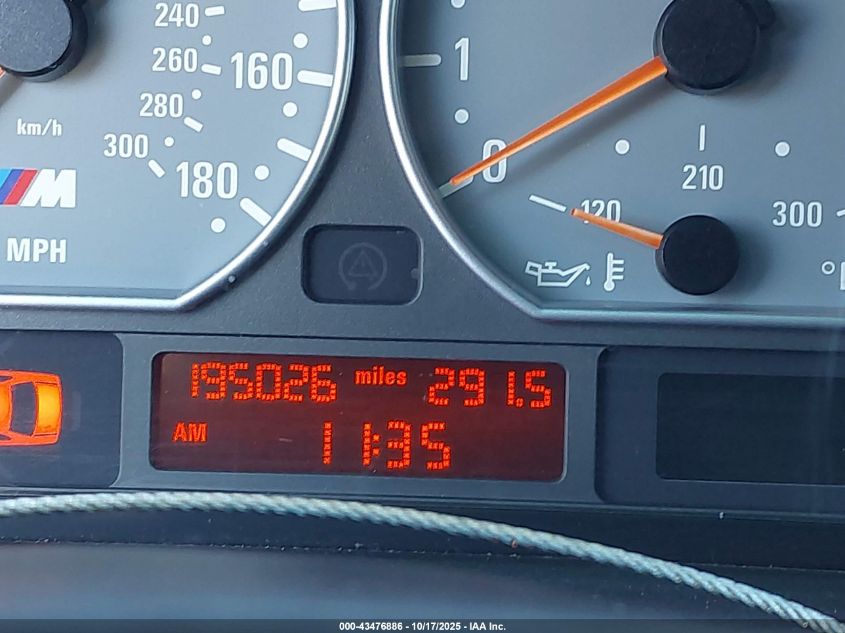 2004 BMW M3 VIN: WBSBL93434PN58126 Lot: 43476886