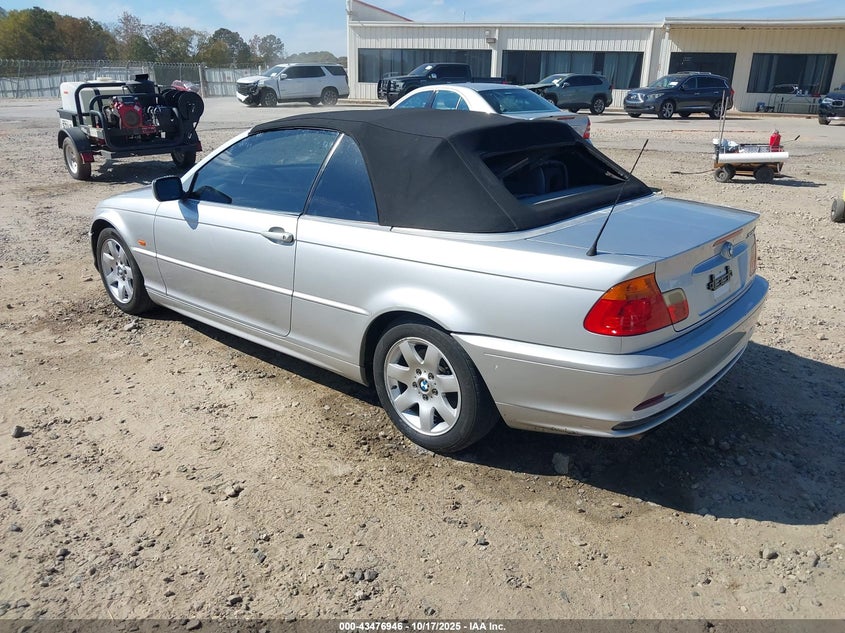 2001 BMW 325Ci silver cabrio gasoline WBABS33461JY52588 photo #4