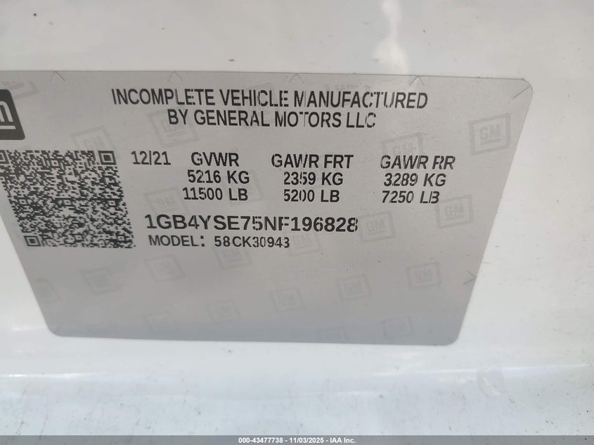 1GB4YSE75NF196828 2022 CHEVROLET SILVERADO photo no. 8