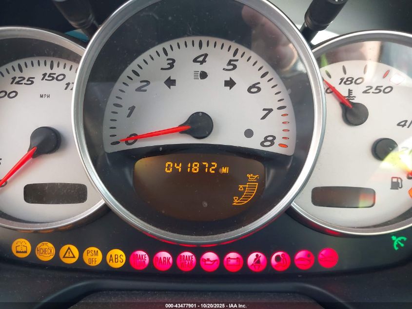 2001 Porsche Boxster S VIN: WP0CB29881U661491 Lot: 43477901