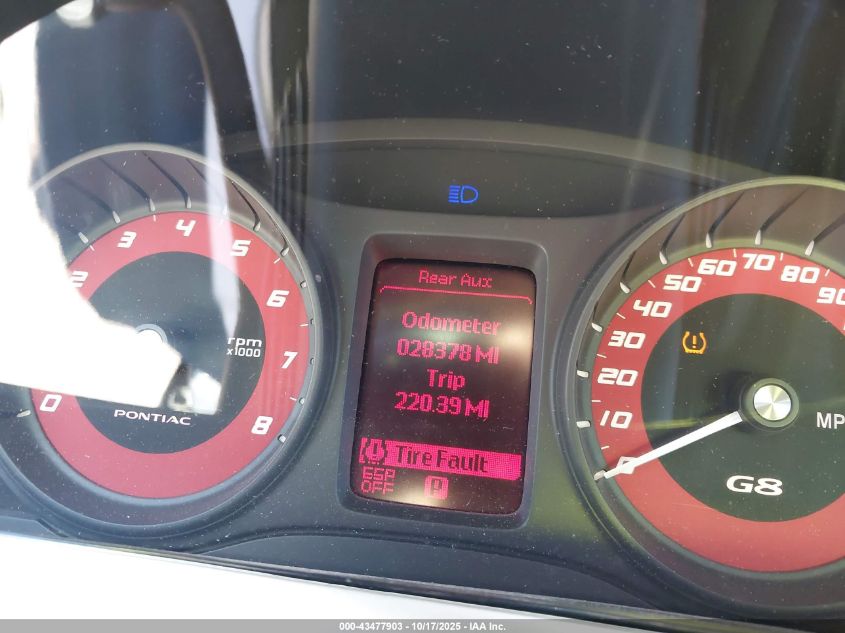 2008 Pontiac G8 Gt VIN: 6G2EC57Y38L146223 Lot: 43477903