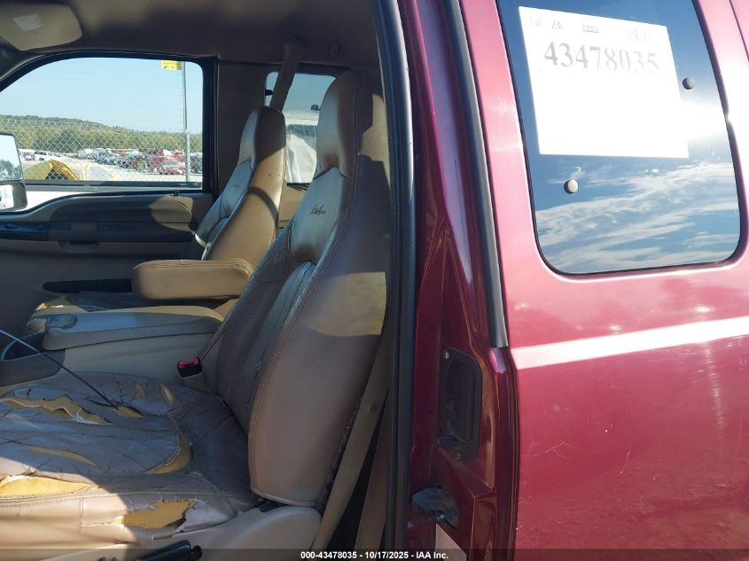 2000 Ford F-250 Lariat/Xl/Xlt VIN: 1FTNX20F8YEB01433 Lot: 43478035