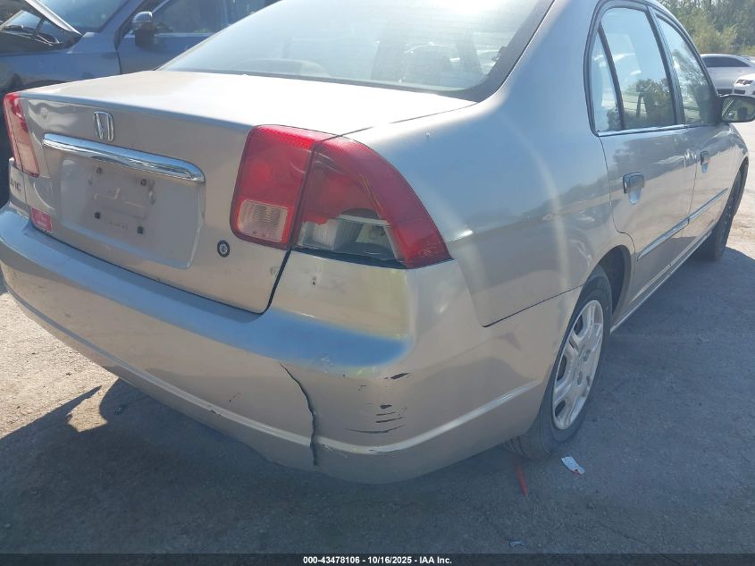 2001 Honda Civic Lx VIN: 1HGES16531L022794 Lot: 43478106