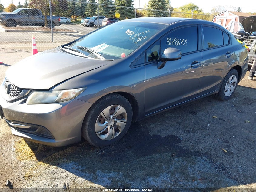2013 HONDA CIVIC LX 2HGFB2F50DH598533