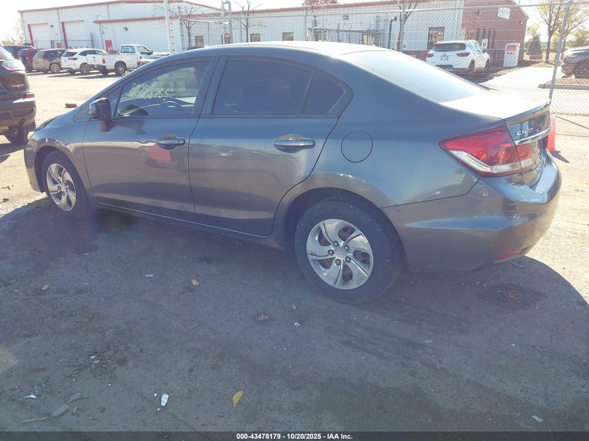 2013 HONDA CIVIC LX 2HGFB2F50DH598533