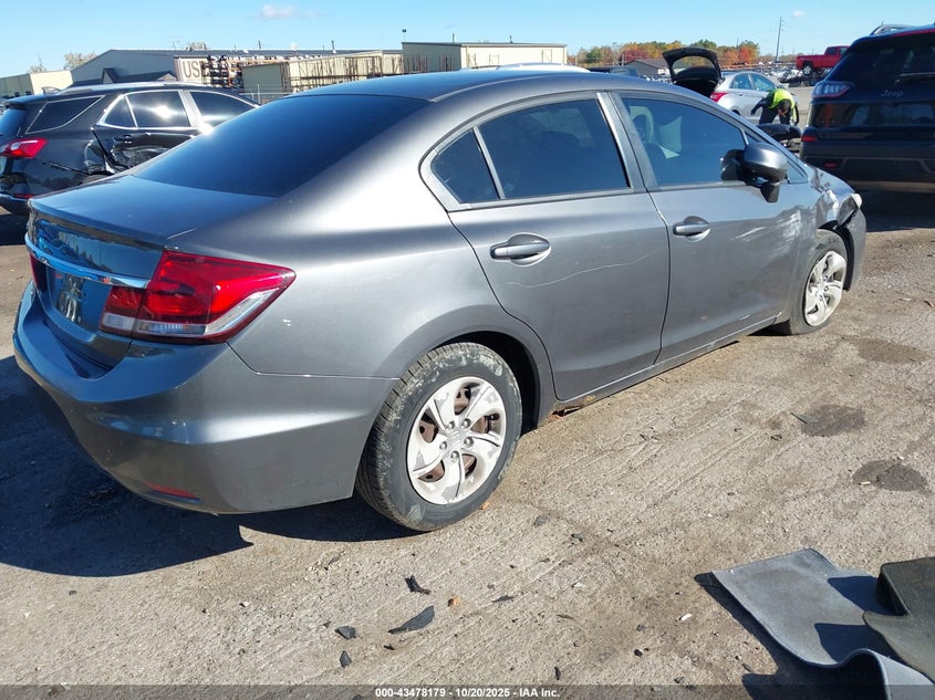 2013 HONDA CIVIC LX 2HGFB2F50DH598533