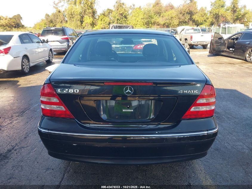 2007 Mercedes-Benz C 280 Luxury 4Matic VIN: WDBRF92H47F910902 Lot: 43478333
