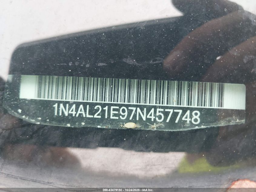 2007 Nissan Altima 2.5 S VIN: 1N4AL21E97N457748 Lot: 43479150