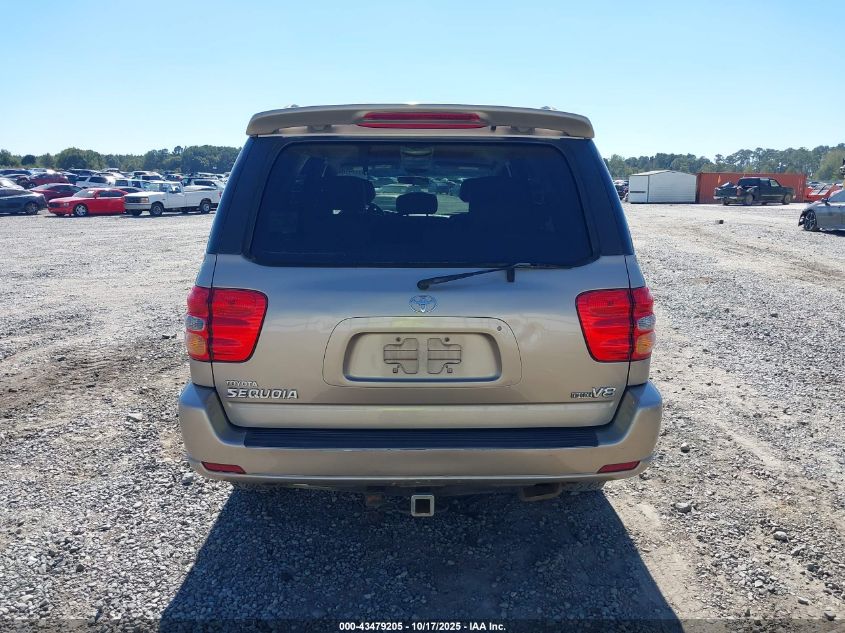 2002 Toyota Sequoia Sr5 V8 VIN: 5TDZT34A92S124299 Lot: 43479205