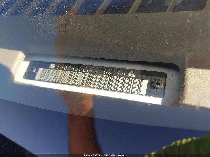 2012 Chevrolet Express Cutaway 4500 Series VIN: 1GB6G5CG0C1108116 Lot: 43479278