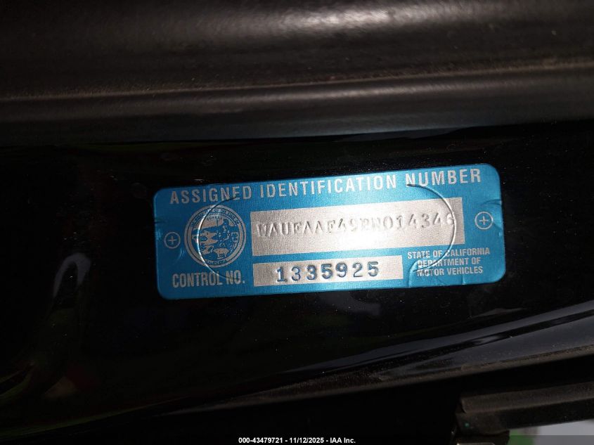 2023 Audi A4 Premium Plus 45 Tfsi S Line Quattro S Tronic VIN: WAUEAAF49PN014346 Lot: 43479721