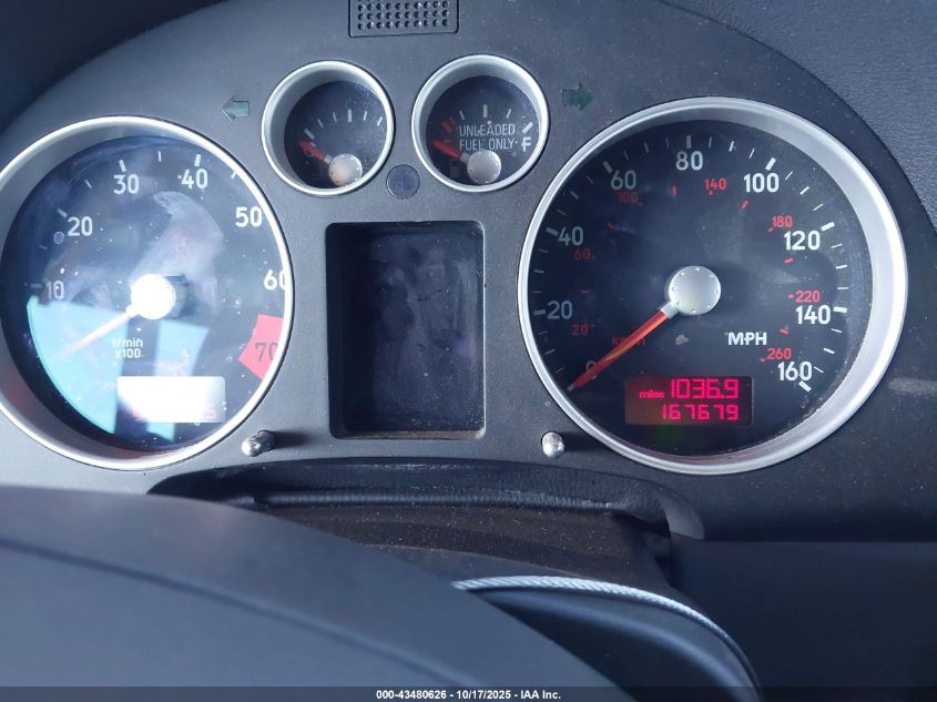 2006 Audi Tt 3.2L VIN: TRUWD28N961005250 Lot: 43480626