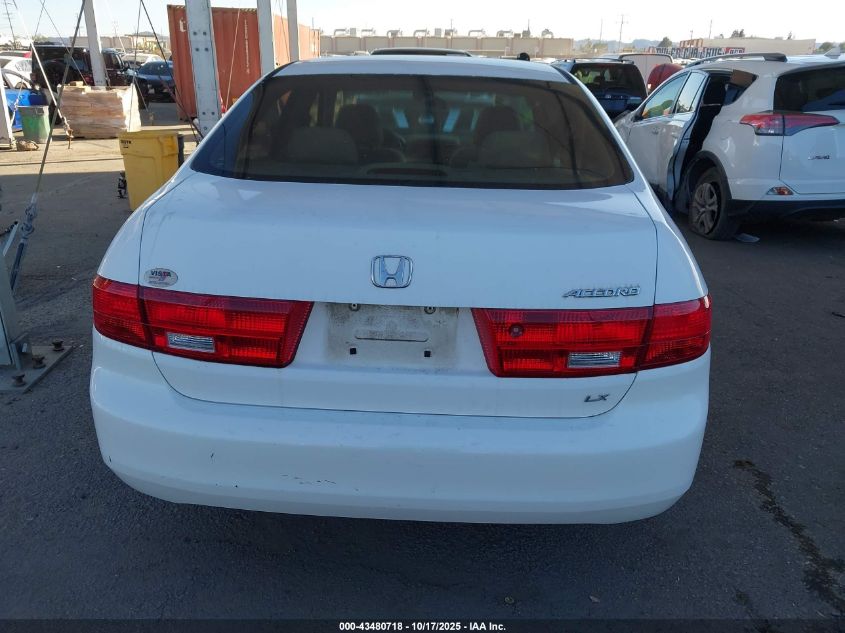 2005 Honda Accord 2.4 Lx VIN: 1HGCM56465A163621 Lot: 43480718