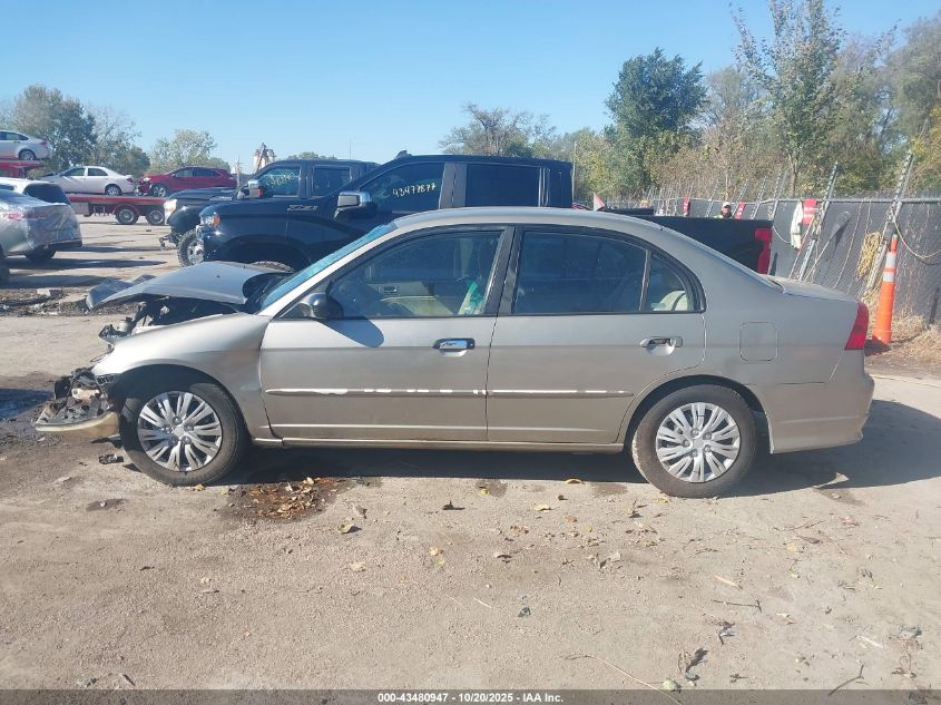 2004 Honda Civic Lx VIN: 2HGES16534H500049 Lot: 43480947