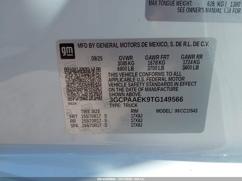3GCPAAEK9TG149566 2026 CHEVROLET SILVERADO photo no. 5