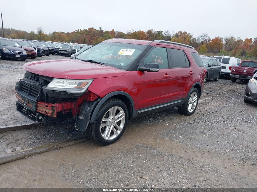 Vin: 1fm5k8d84hga65558, lot: 43976669, ford explorer xlt 20172