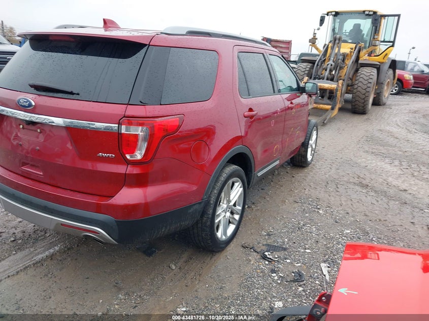 Vin: 1fm5k8d84hga65558, lot: 43976669, ford explorer xlt 20174