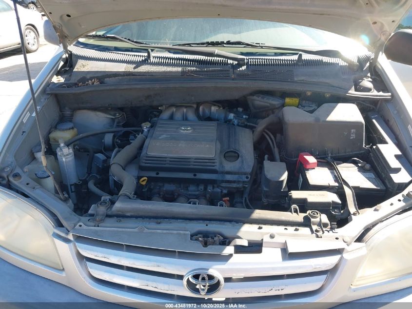 2001 Toyota Sienna Le VIN: 4T3ZF13C71U352362 Lot: 43481972