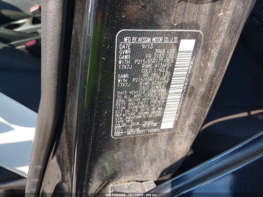 2014 NISSAN JUKE SV JN8AF5MR7ET351295