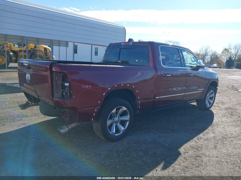 Vin: 1c6srfpt5nn252605, lot: 43977379, ram 1500 limited  4x4 6'4 box 20224