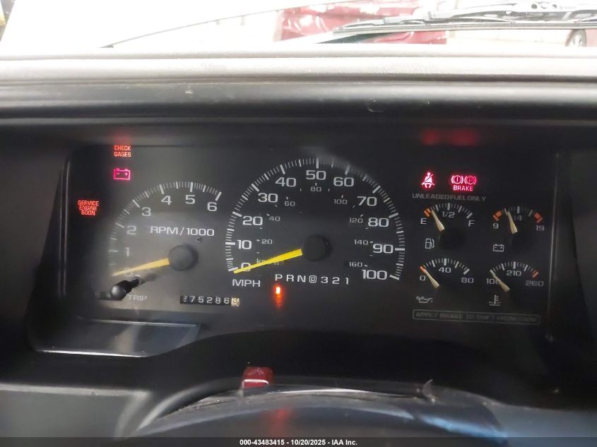 1998 GMC Sierra 1500 Sl Wideside VIN: 2GTEK19R4W1526572 Lot: 43483415