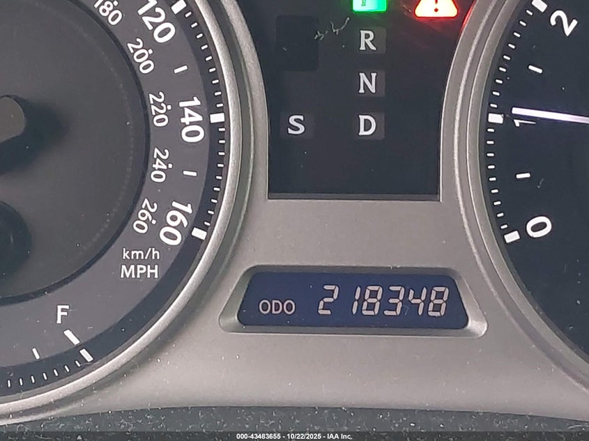 2007 Lexus Is 250 VIN: JTHBK262172046456 Lot: 43483655