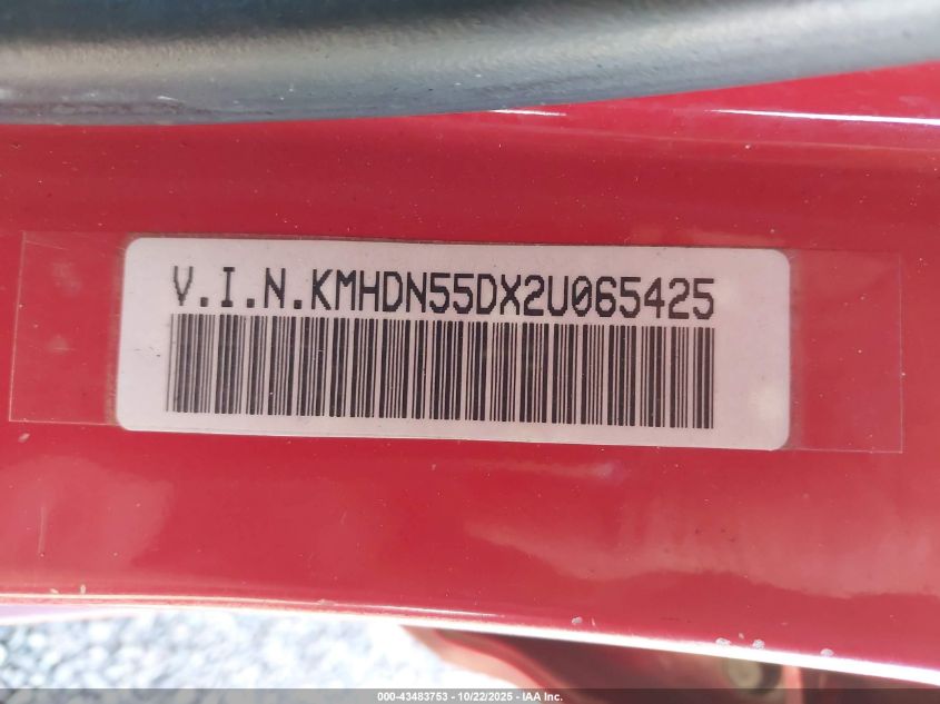 2002 Hyundai Elantra Gt VIN: KMHDN55DX2U065425 Lot: 43483753