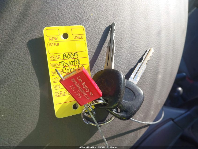 2005 Toyota Corolla Le VIN: 1NXBR32E05Z384429 Lot: 43483936