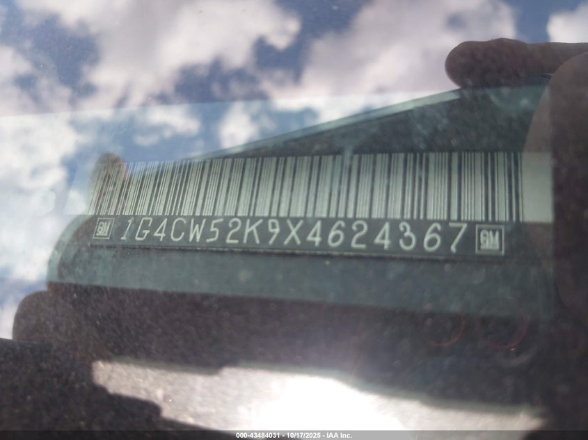 1999 Buick Park Avenue VIN: 1G4CW52K9X4624367 Lot: 43484031