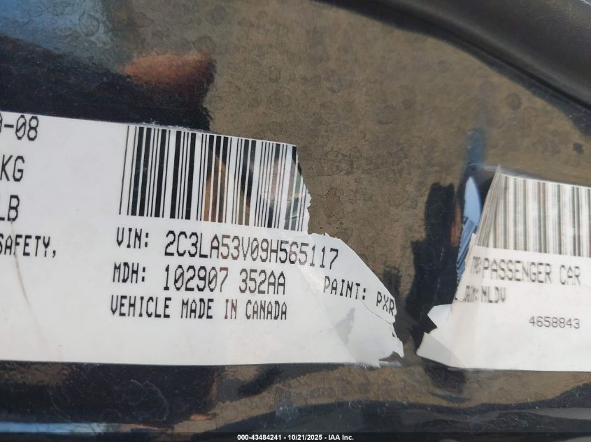 2009 Chrysler 300 Touring VIN: 2C3LA53V09H565117 Lot: 43484241