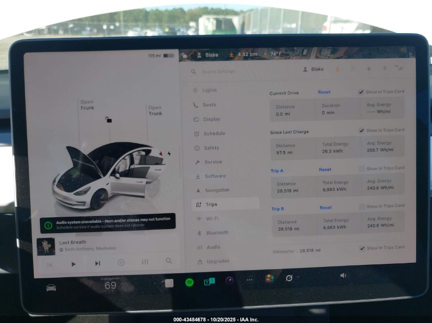 2023 Tesla Model 3 Rear-Wheel Drive VIN: 5YJ3E1EA4PF574036 Lot: 43484678