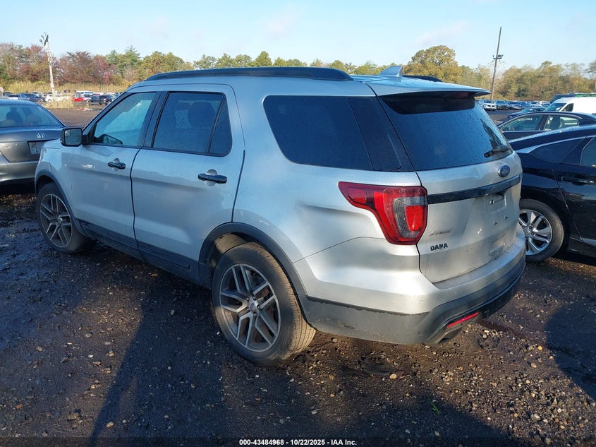 2017 Ford Explorer 3.5 Sport Silver Lot 111043484968 Vin 1FM5K8GT1HGA40147