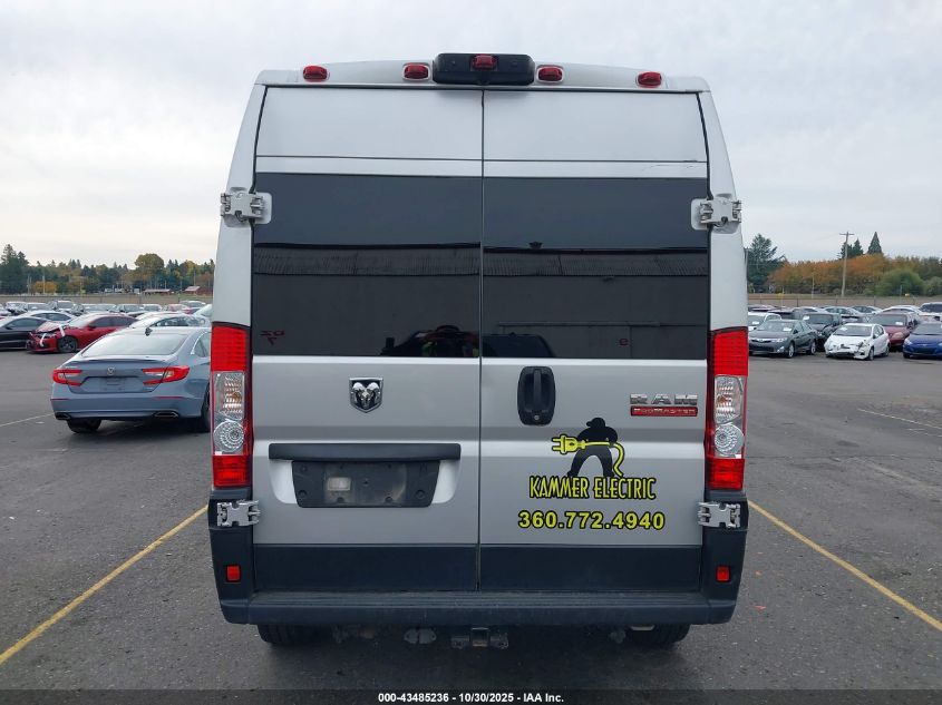 2021 Ram Promaster 2500 High Roof 159 Wb VIN: 3C6ERVDG0ME500471 Lot: 43485236