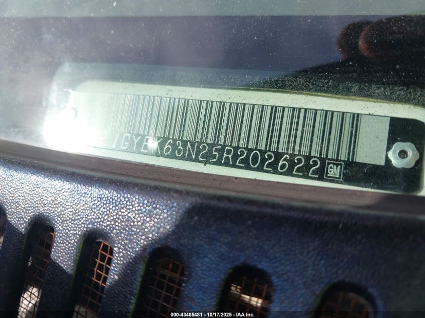 2005 Cadillac Escalade Standard VIN: 1GYEK63N25R202622 Lot: 43485481