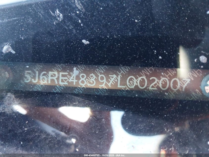 2007 Honda Cr-V Lx VIN: 5J6RE48397L002007 Lot: 43485703