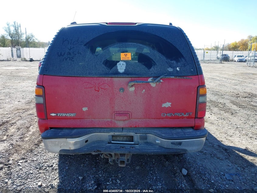 2001 Chevrolet Tahoe Lt VIN: 1GNEK13T71R127568 Lot: 43485738