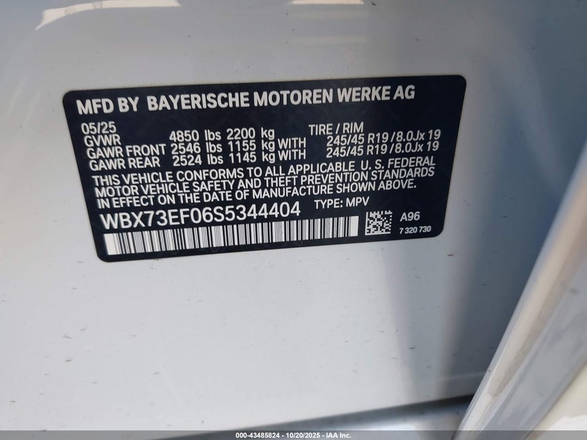 WBX73EF06S5344404 2025 BMW X1 photo no. 9