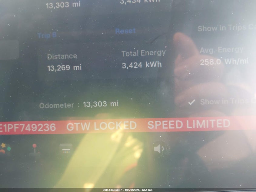 2023 Tesla Model Y Awd/Long Range Dual Motor All-Wheel Drive VIN: 7SAYGDEE1PF749236 Lot: 43485867