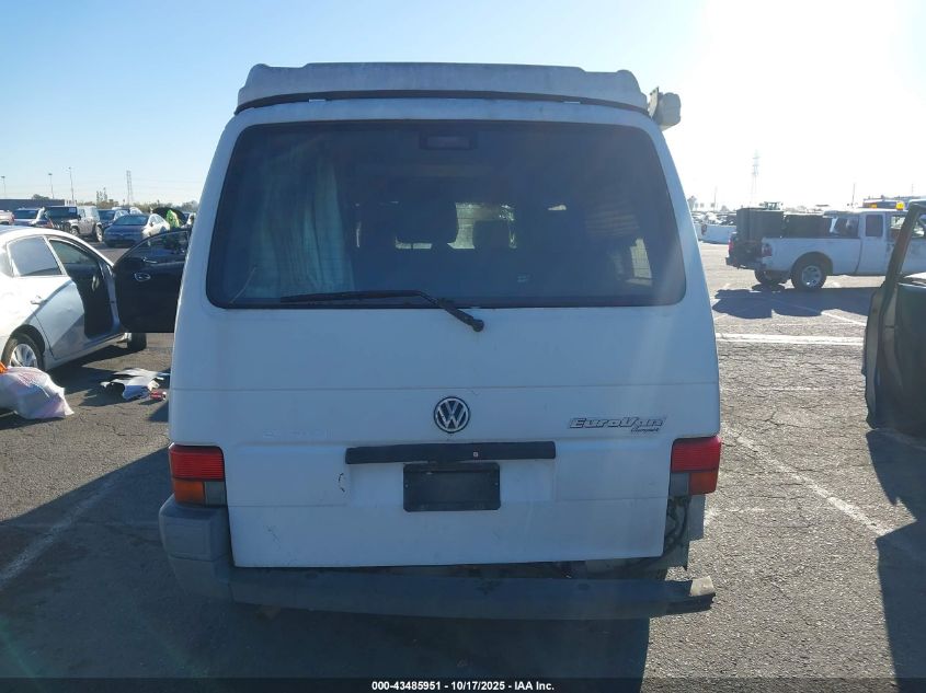 1995 Volkswagen Eurovan Camper/Transporter VIN: WV2EE0709SH051838 Lot: 43485951