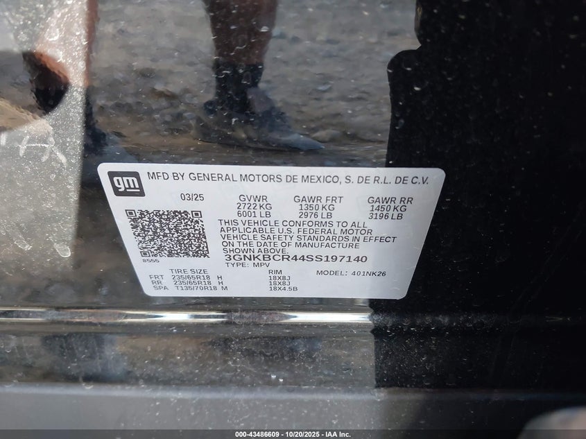 2025 CHEVROLET BLAZER FWD 2LT 3GNKBCR44SS197140