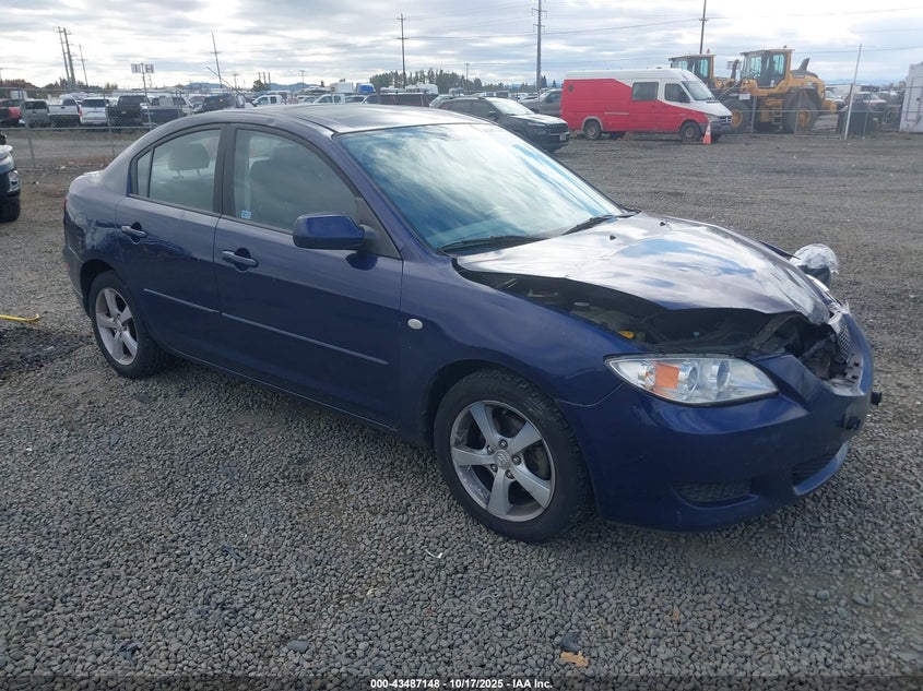 2004 Mazda Mazda3 I blue sedan gasoline JM1BK12F841143868 photo #1