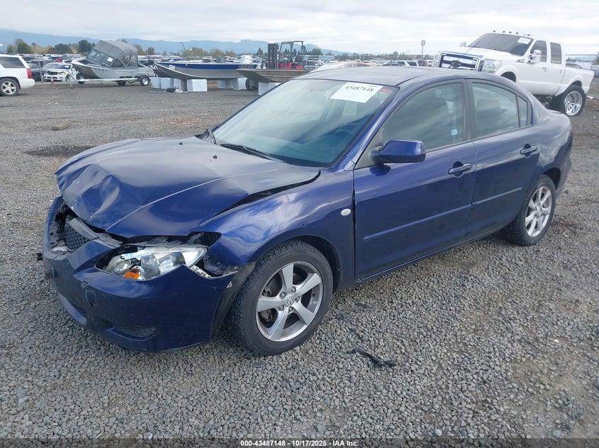 2004 Mazda Mazda3 I blue sedan gasoline JM1BK12F841143868 photo #3
