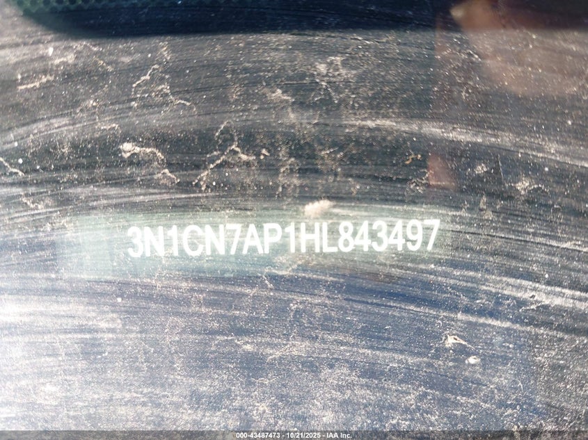 2017 NISSAN VERSA 1.6 SV 3N1CN7AP1HL843497
