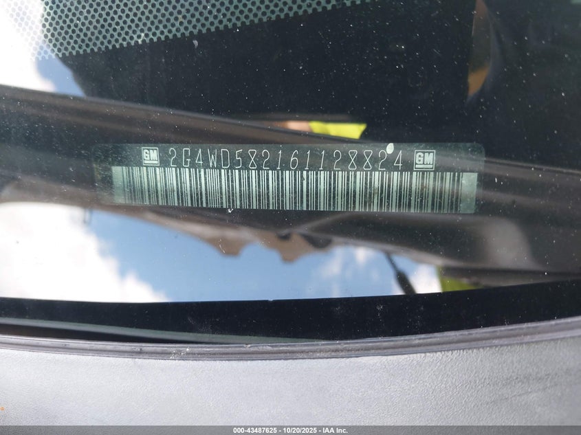 2006 Buick Lacrosse Cxl VIN: 2G4WD582161128824 Lot: 43487625