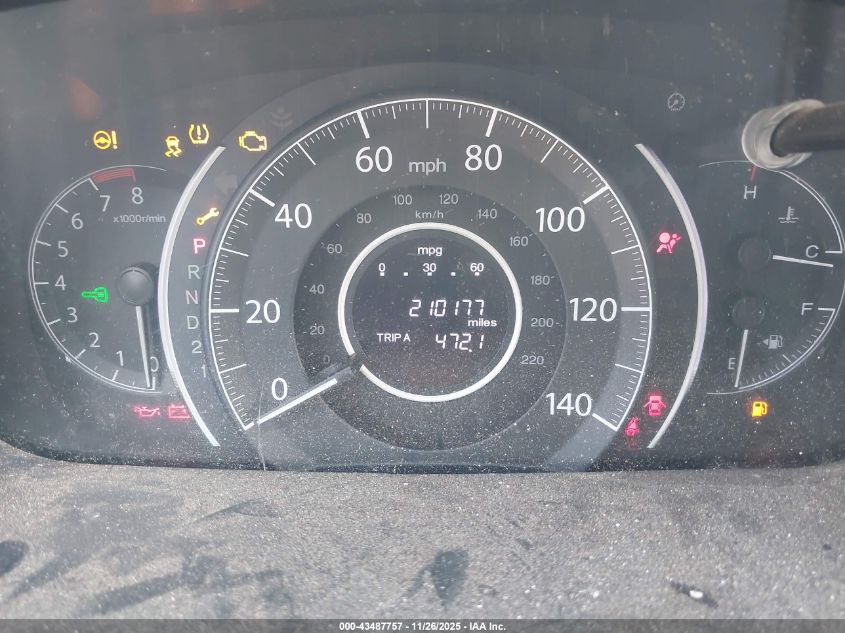 2012 Honda Cr-V Ex-L VIN: 5J6RM3H71CL045105 Lot: 43487757