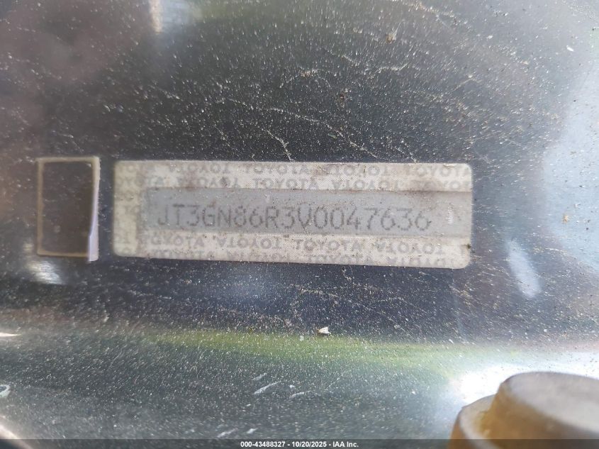 1997 Toyota 4Runner Sr5 V6 VIN: JT3GN86R3V0047636 Lot: 43488327