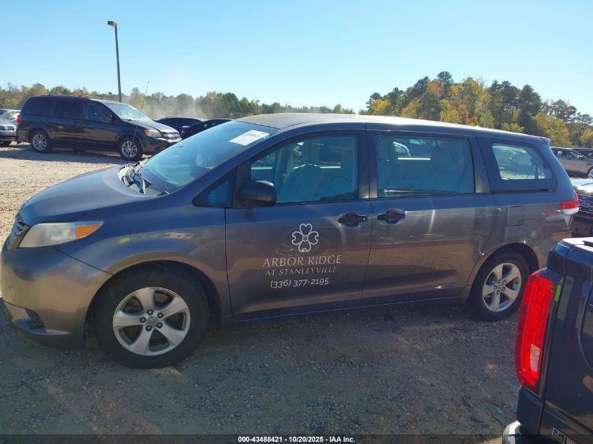 2011 Toyota Sienna Base V6 VIN: 5TDZK3DC0BS149354 Lot: 43488421